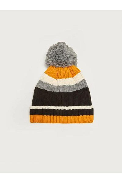 LC Waikiki Striped Baby Boy Knitwear Beanie (W1)