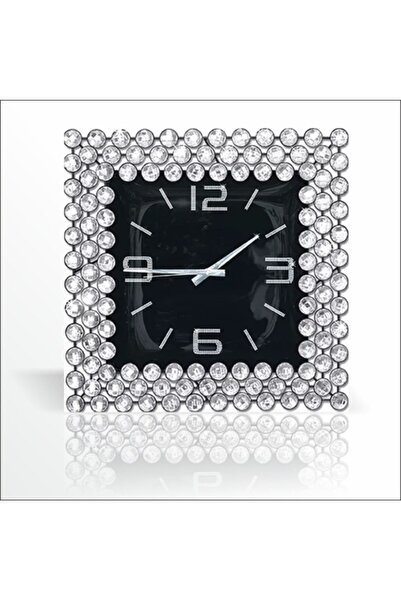 M3DECORİUM En Kaliteli Güzel Zengin Gösterişli Parlak Çok Taşlı Duvar Saati