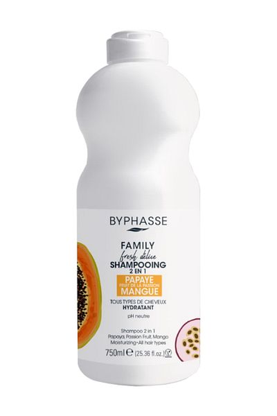 BYPHASSE Family Fresh 2in1 Special Moisturizing Shampoo for All Hair 750ml