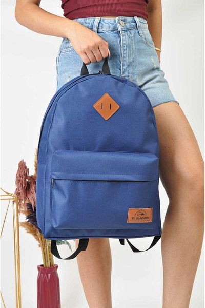 Sellini Μαύρο αδιάβροχο ύφασμα Imperteks Unisex Navy Blue σακίδιο πλάτης και σχολική τσάντα