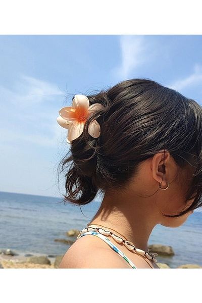 İYİ MODA Hawaiian Lotus Flower Hair Clip Large Size High Quality