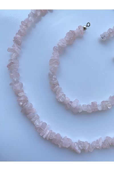 VALİOSO JOYA Pink Quartz Wrinkled Stone Natural Stone Set
