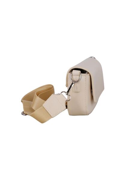 Bagacar Mini Stylish Crossbody and Shoulder Bag with Cover in Beige
