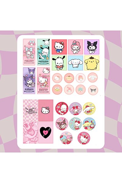 Nurmurs hello kitty ve arkadaşları sticker Laptop Tablet Telefon Planner - Aj...