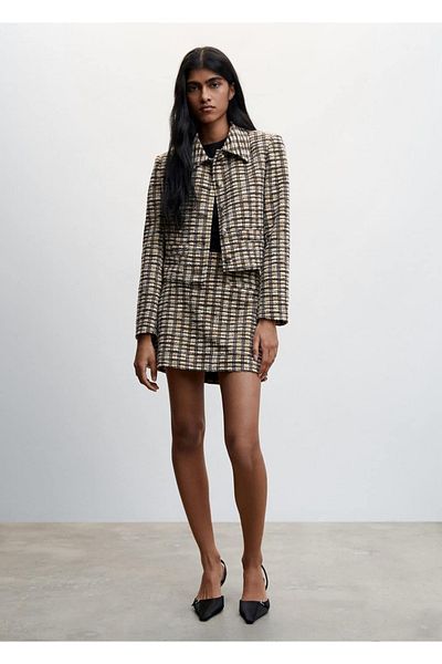 MANGO Woman Fusta din tweed