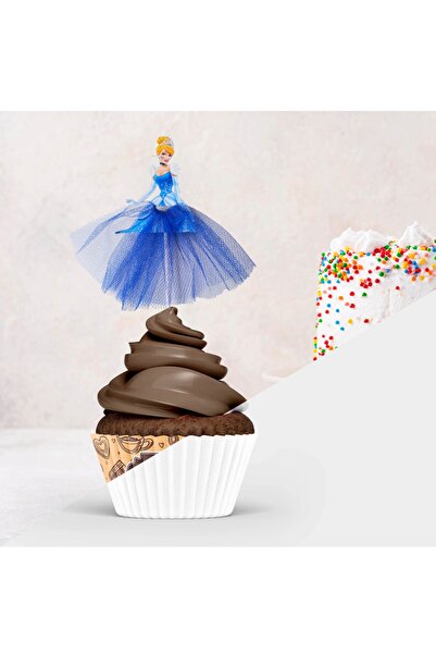Atölye Doruk زينة حفلات سندريلا (3 قطع) عصا تزيين كعكة عيد الميلاد - تزيين كع...