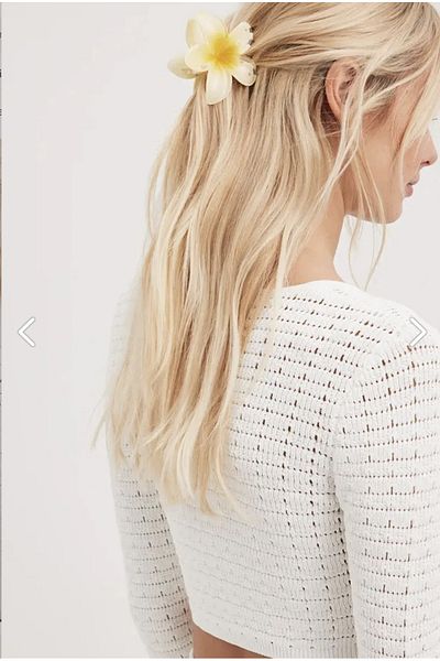 ÇELİKONLİNE Agrafă de damă din acril strălucitor - Cataramă cu model flori de lotus