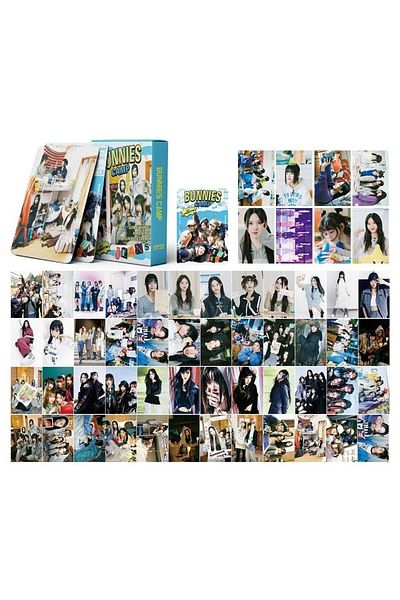 Kpop Dünyasi NEW JEANS '' Bunnies Camp '' مجموعة بطاقات لومو مطبوعة على الوجهين