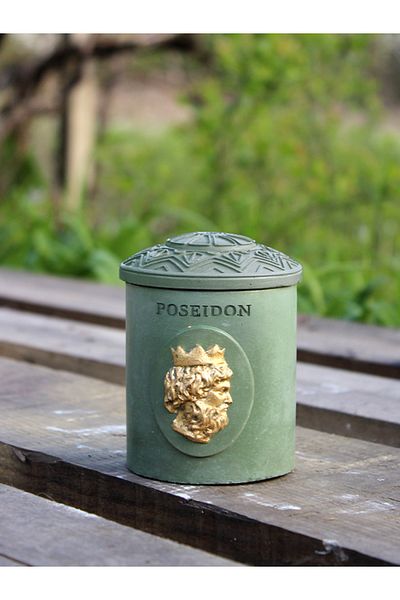 The Craft Thor Poseidon Metallic Statue Detailed Handmade Concrete Decorative Box / Organizer