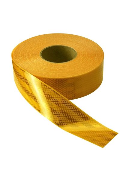 Koçyiğitler Otomotiv 20 Meters Strip Tape - Strip Reflector - Reflective Tape - Trailer Reflector - E Certificate - Yellow