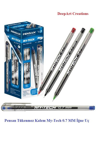 Pensan Ballpoint Pen My-Tech 0.7 MM Needle Point Red 2240