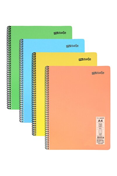Edu Kırtasiyem Caiet Mynote Flex Pastel A4 72 coli cu dungi x 6 bucăți