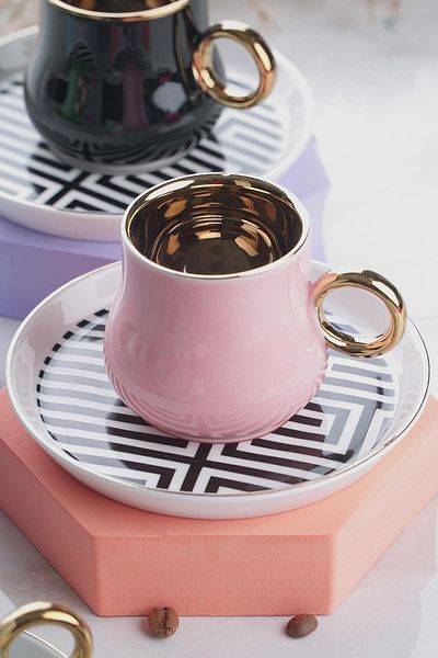 ACAR Daimon Set of 6 Porcelain Coffee Cups Hxf- 012096