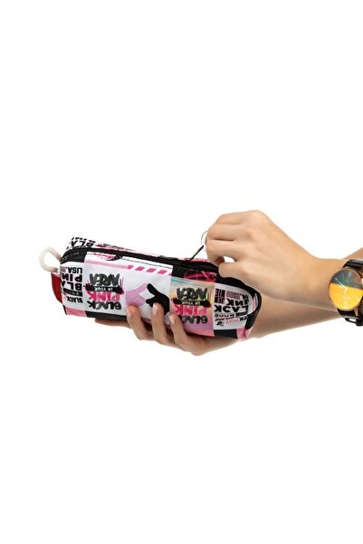 ketnez Pembe Blackpink Baskılı Sırt Okul Çantası Ve Kalemlik Set
