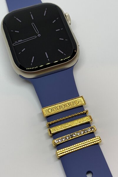 L'eDoren Apple Watch Uyumlu Saat Kordon Aksesuarı Charm Set Tüm Seri Kordonla...