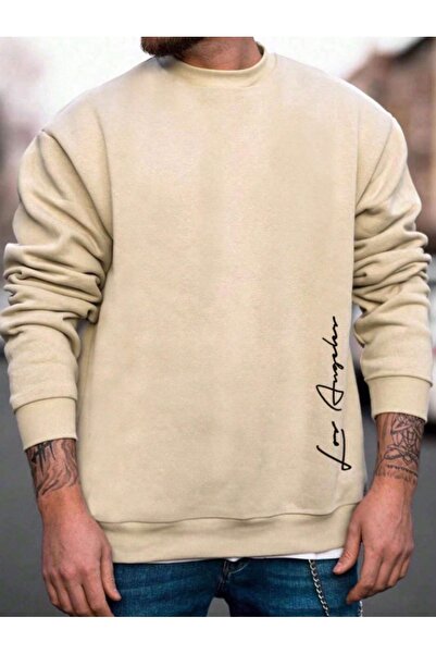 Adrift Унісекс жіночий/чоловічий візон з написом Oversize велосипедний комір бавовняний світшот