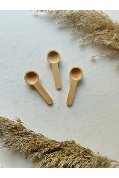 Atölye Merdiven Set of 3 minimal spice spoons raw wooden decorative spice spoons