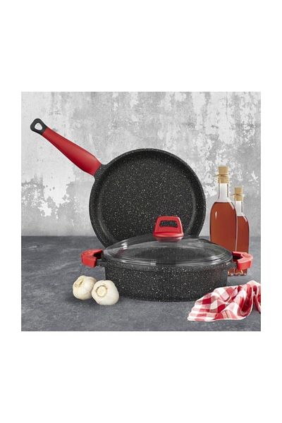 gülsan 3 Piece Cast Iron Granite Set