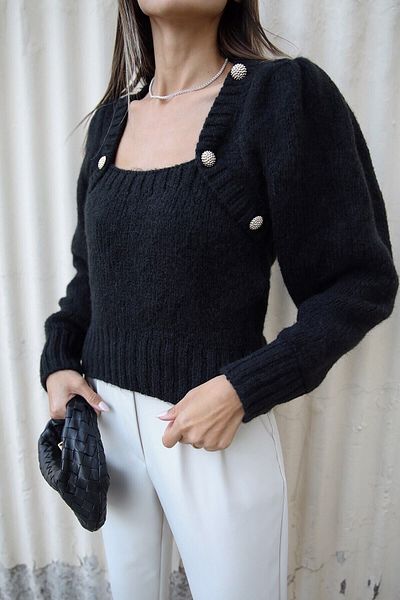Bengi Clothing Pulover negru de dama