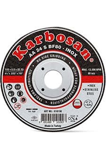 Genel Markalar Karbosan İnox Kesici, Paslanmaz Spiral Taşı, 115