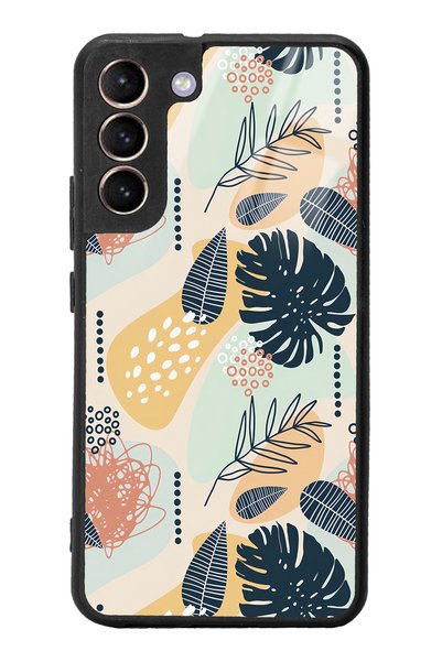 Spoyi Samsung S22 Plus Glossy Phone Case with Retro Leaf Design