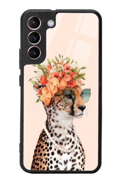 Spoyi Samsung S22 Plus Influencer Glossy Phone Case with Leopard Cat Design