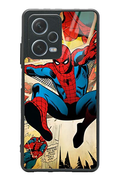 Spoyi Xiaomi Redmi Note 12 Pro 5g Spider-Man Örümcek Adam Tasarımlı Glossy Te...
