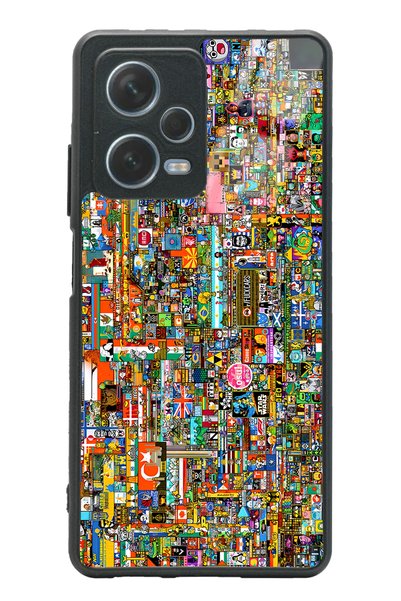 Spoyi حافظة هاتف لامعة لهاتف Xiaomi Redmi Note 12 Pro 5g R/Place بتصميم تذكاري