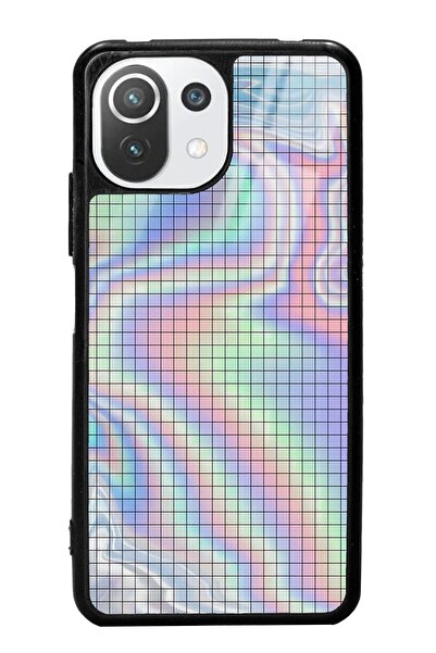 Spoyi Xiaomi Mi 11 Lite Neon Dama Tasarımlı Glossy Telefon Kılıfı