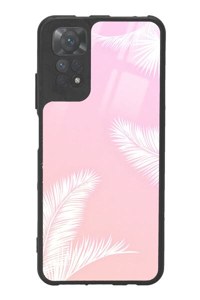 Spoyi حافظة هاتف Xiaomi Redmi Note 11s باللون الأبيض بتصميم النخيل اللامع