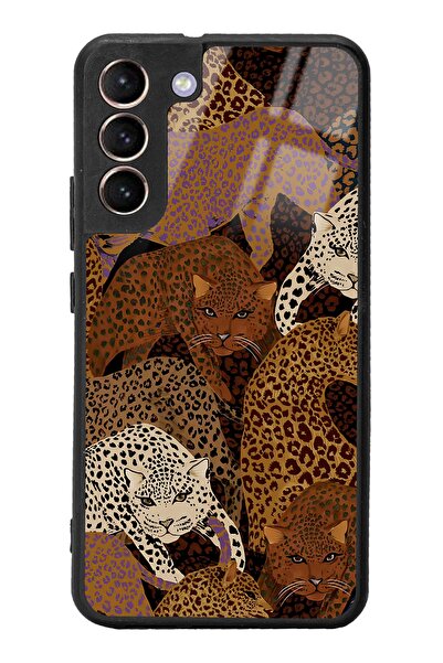 Spoyi Samsung S22 Plus Leoparlar Tasarımlı Glossy Telefon Kılıfı