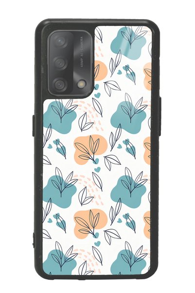 Spoyi Oppo A74 Glossy Phone Case with Small Leaves Design