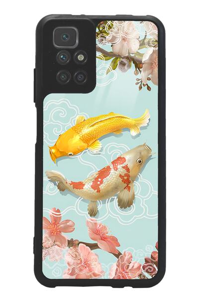 Spoyi حافظة هاتف لامعة بتصميم سمكة كوي لهاتف Xiaomi Redmi 10