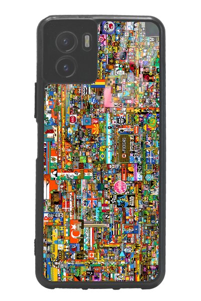 Spoyi غلاف هاتف لامع لهاتف Vivo Y15s R/Place بتصميم تذكاري