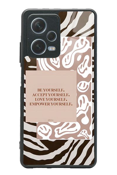 Spoyi حافظة هاتف لامعة لهاتف Xiaomi Redmi Note 12 Pro 5g Emoji Zebra Design
