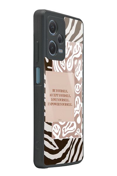 Spoyi حافظة هاتف لامعة لهاتف Xiaomi Redmi Note 12 Pro 5g Emoji Zebra Design