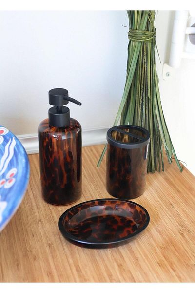 The Mia Leo Bathroom Set Amber 3 Pieces