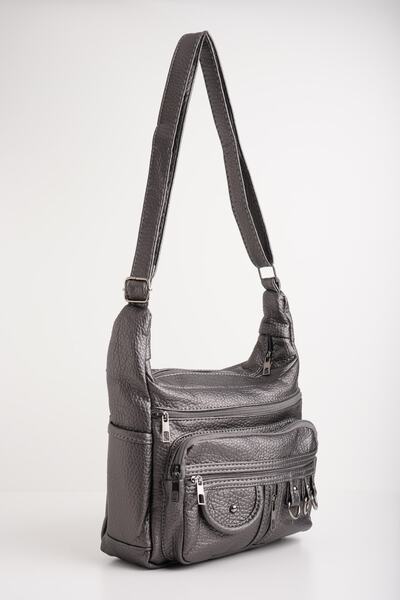 nazenintasarımlar MULTIPLE COMPARTMENTS FLEXIBLE AND SOFT DAY BAG WITH SHOULDER STRAP