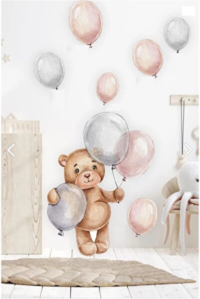 efekt reklam ملصق ديكور حائط لطيف مع بالونات لغرفة الأطفال الرضع - حالة مضغوط...