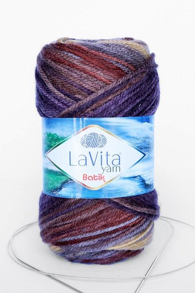 LaVita Yarn Μπατίκ, Πλεκτό νήμα χειρός, Κλωστή Taka (DG20-PİYAN).