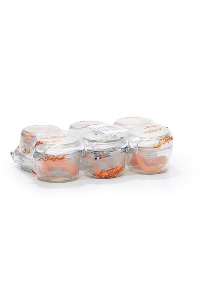 Le Parfait Super Terrines Glass Jar with Clip/Seal 125 ml (6 Pieces)