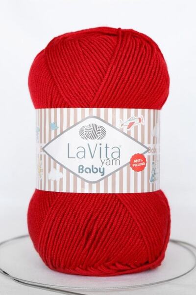 LaVita Yarn Baby El Örgü Ipligi (KIRMIZI-3016)