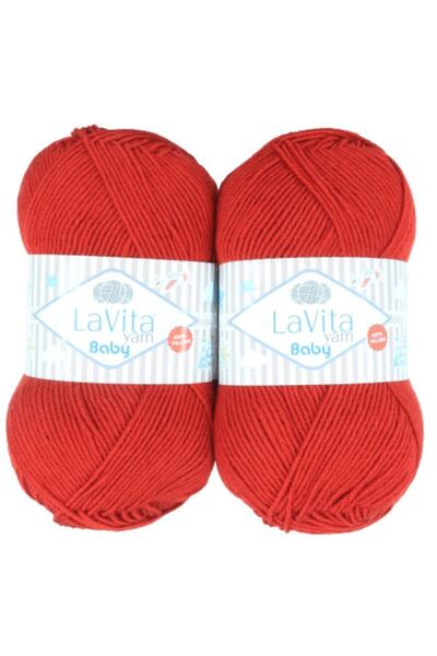 LaVita Yarn Baby El Örgü Ipligi (KIRMIZI-3016)