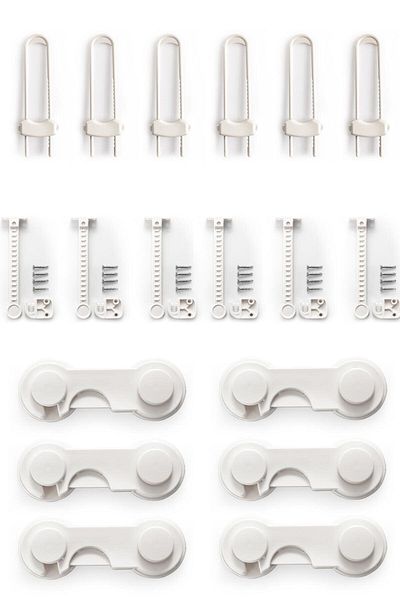İdeal Baby 6 Rail Cabinet Locks + 6 Window Locks + 6 Door Locks