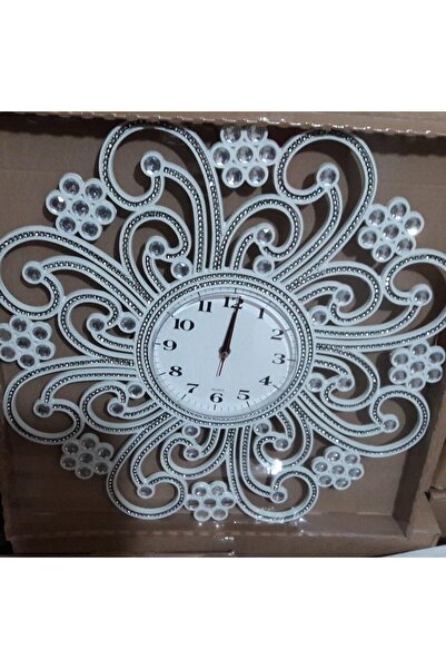 M3DECORİUM En Kaliteli Ayna Çok Taşlı Özel Tasarım Gösterişli Duvar Saati