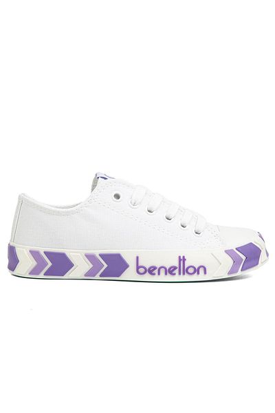 Benetton ® |   BN-90620- Liliac alb - Pantofi sport pentru damă