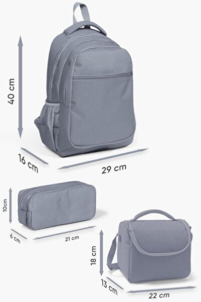 Coral High Kids Lacivert Mavi Astronot Desenli 3’lü Okul Çanta Seti SET0123486