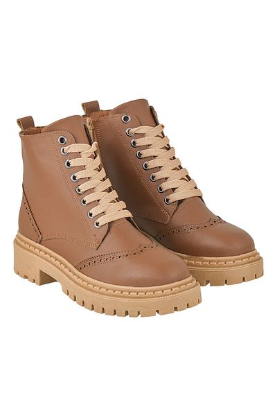 NOOSY Women's Brown Zippered Boots