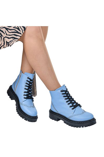 NOOSY Women's Turquoise Zippered Boots