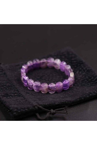 MYTAKIAĞACIMFH Amethyst Stone Bracelet - Natural Stone and Roleks Style Elastic Virtual